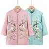Zomerblouse in Chinese stijl met zeven mouwen voor dames van oma (70-jarige Moeder)