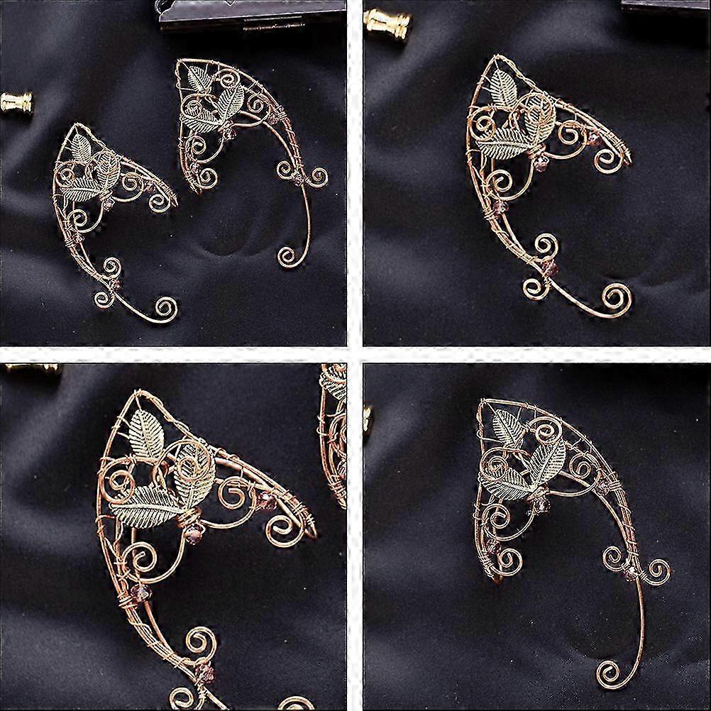 Alloy Ear Bone Clips Women Ear Clip for Decor 4Pairs Assorted Color