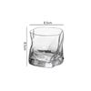 280ml 9.7oz Vaso de Vidrio Simple con Giro Irregular Vaso de Whisky Vaso de Cóctel para Fiesta Tazas de Jugo Café Helado Vaso Personalizado para Mojito