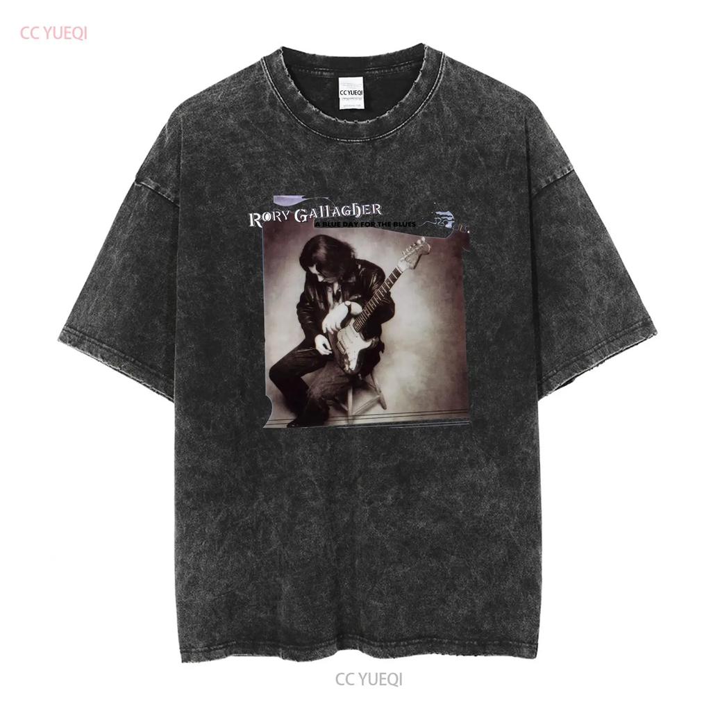 Rory Gallagher Blue Day for the Blues White S 2345XL T Shirt TMB1182 Vintage Washed Streetwear Fashion Unisex Soft Slightly