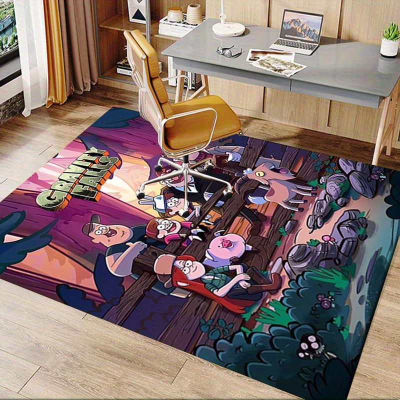 3D Printed Gravity Falls,Mystery,Adventure Anti-Slip Rug - Machine Washable Office Rug for Living Room, Bedroom, Office - Multiple Sizes