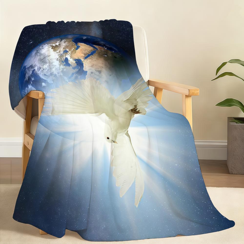 Friedenstaube und Erde Decke Weiche Überwurfdecke für Zuhause Schlafzimmer Bett Sofa Picknick Reisen Büro Ruhe Abdeckung Decke Geschenk