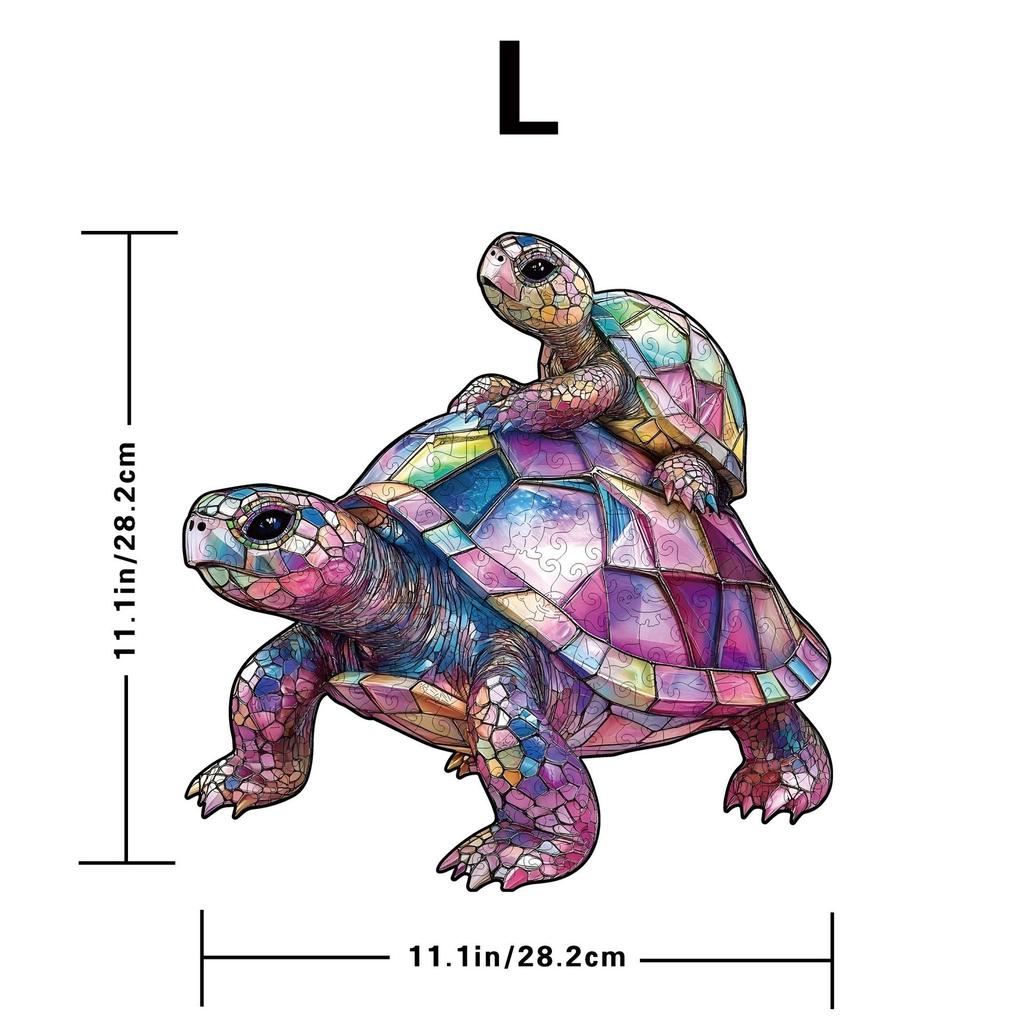 Grenzüberschreitendes unregelmäßiges Schildkröten-Holzpuzzle - Dekompressions-Geschenkspiel
