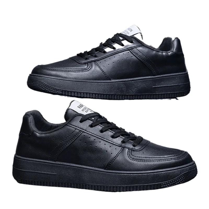 

Мужская обувь Осень 2025 Новая обувь Студенческий тренд Белая обувь Универсальная Толстая подошва Износостойкая Повседневная обувь для скейтборда 39