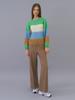 Hiloin Mohair Color Block Sweater (Blue)