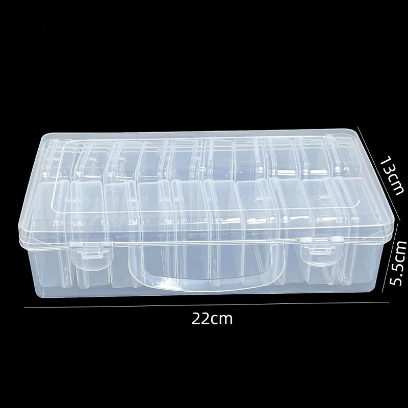 Transparent Plastic Storage Box with 12/14/15/20 Grids for Bead Sorting Jewelry And Miscellaneous Items Organizer Box Organizer