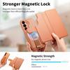 CASENEO MW-07 For Samsung Galaxy S25+ Magnetic Case RFID Blocking Wallet Stand Leather Phone Cover with Wristband