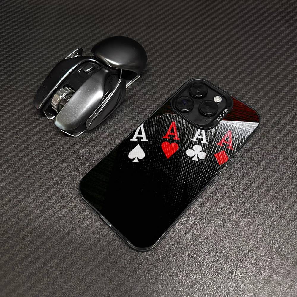 Poker Pattern Game Color Phone Case For IPhone 17 16 15 14 13 12 11 Pro Max Plus Pro Shell