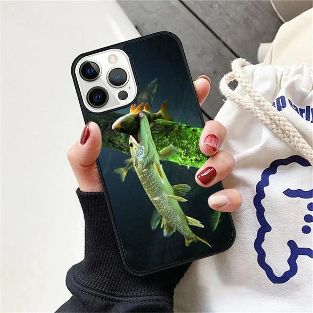 Pike Fishing Bait Spinner Coque Shell For iPhone 17 Air 15 16 14 13 12 Pro Max 11 Pro Max Plus Phone Case Cover