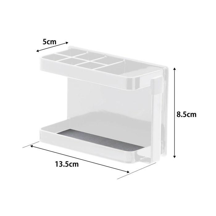 Yamazaki Magnetic Toothbrush Stand, Tower, White, 13.5 x 5 x 8.5 cm, 3807