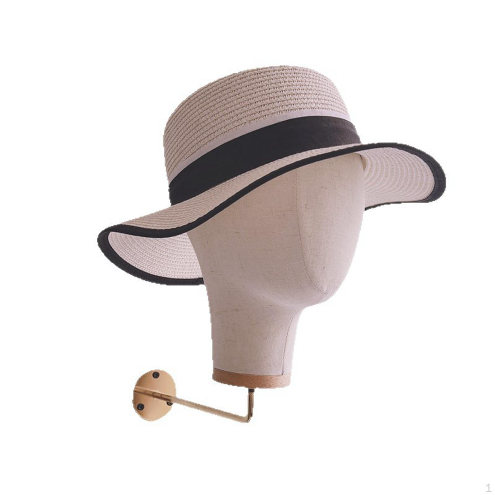 

Mannequin Head Model Organizer Display Hair Hats and Hairpieces Wall Mounted Hat Holder for