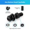 1800PCS Metric Screw & Bolt Kit: M2 M3 M4 M5 Hex Socket Button Head Screws, Lock & Flat Washers, Nuts, 10.9 Alloy Steel, Black