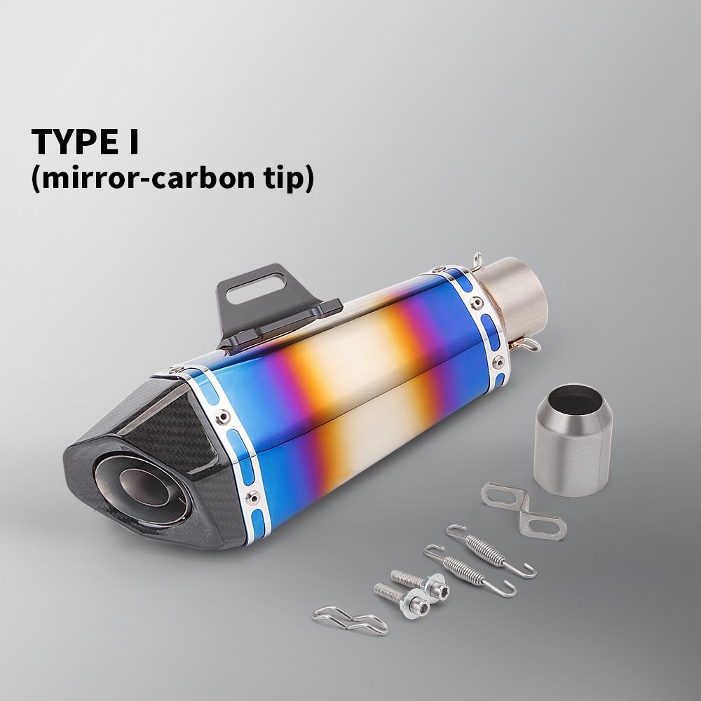 51mm Universal Exhaust Motorcycle Racing Muffler Modified Pipe for MT07 MT09 CBR500 CBR650 Z800 R25 B10 Z400 R3 R9 PCX125