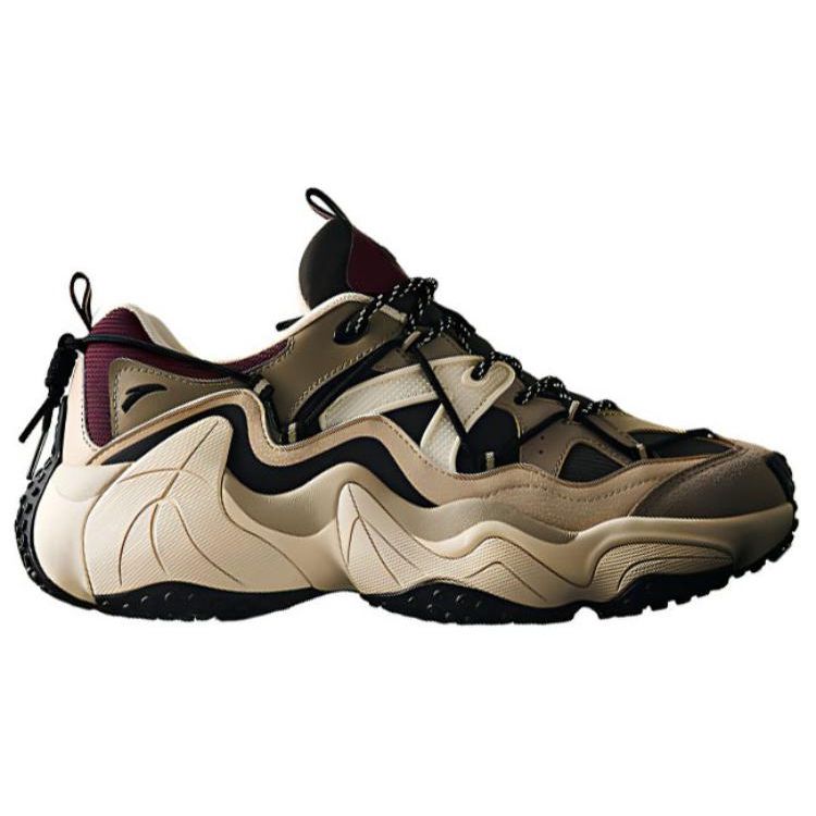 Anta Thick Sole Comfortable Versatile Non-Slip Wear-Resistant Low-Top Dad Shoes Men sneakers Brown White 112418853-4