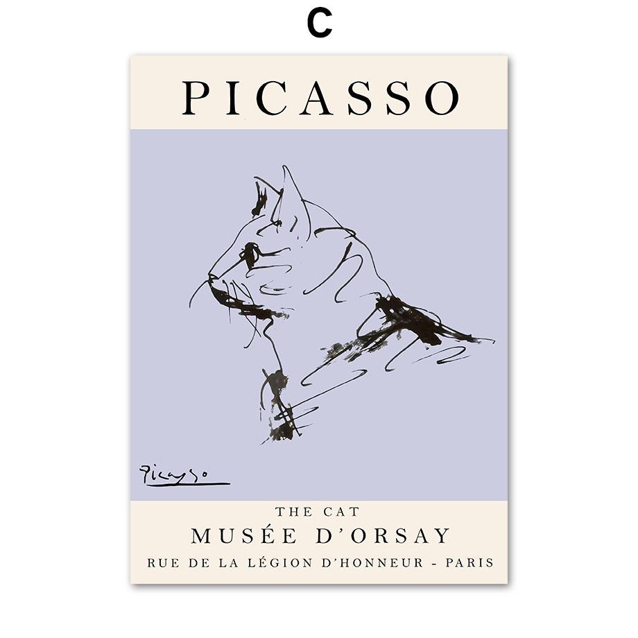 Abstract Picasso Elephant Mouse Bird Cat  And Prints Wall Art Canvas Painting Wall Pictures For Living Room DecorNordic Posters