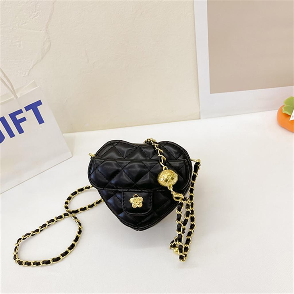 Captivating Cute Mini Heart Shaped Crossbody Handbag PU Leather Coin Change Purse