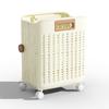Household Storage Basket Foldable Hollow Out Dirty Clothes Basket with Movable Sliding Wheel Plastic Sorting Basket