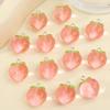 5/20PCS Imitation Friut Charms Resin Pink Peach Pendants for Jewelry Making Earrings Keychain Necklace DIY Cratfs Findings