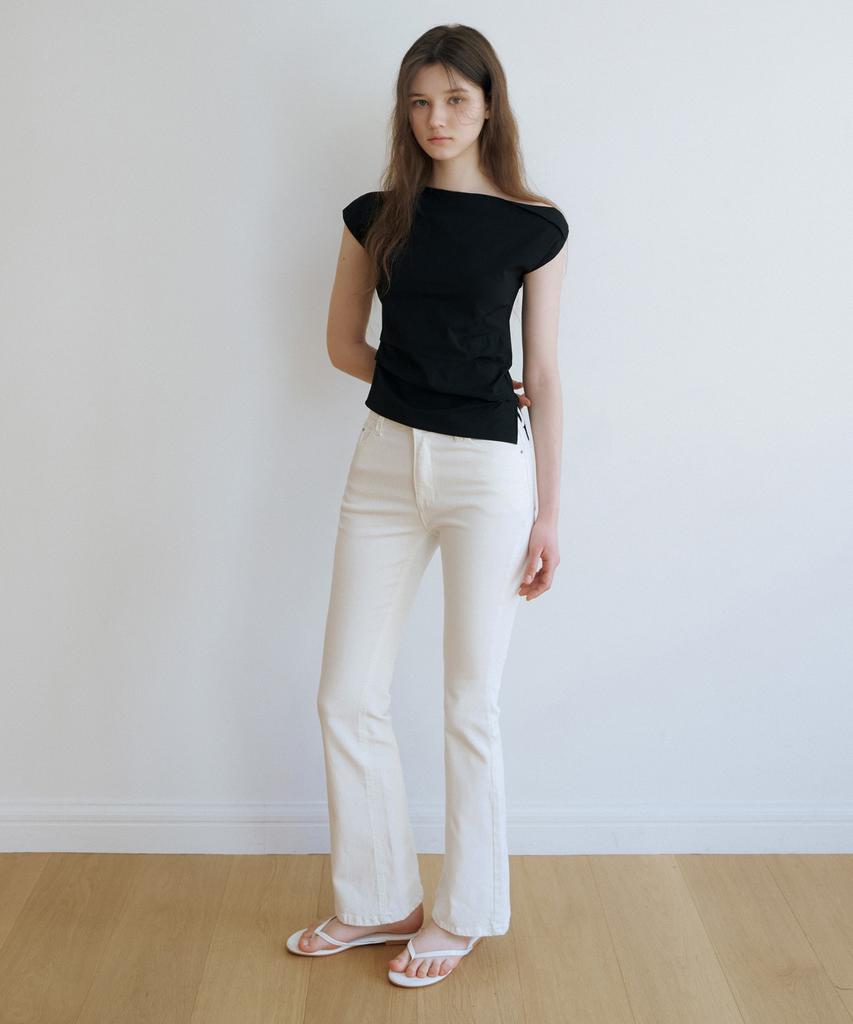 REORG Wa One Shoulder Blouse Black