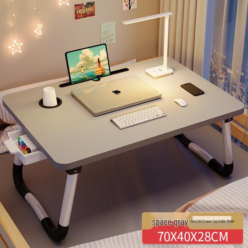 Foldable Laptop Bedside Table - Adjustable Study Desk for Bedroom or Bay Window