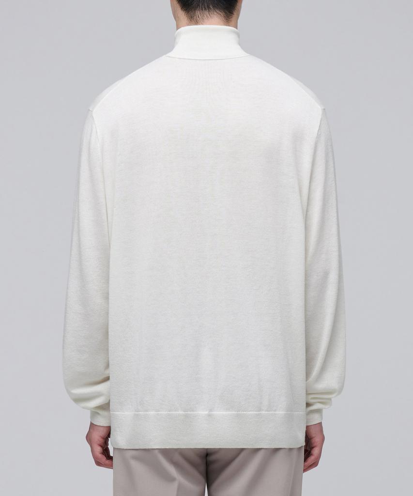 MUSINSA STANDARD Merino Wool Blend High-Gauge Turtleneck Knit [Ivory]