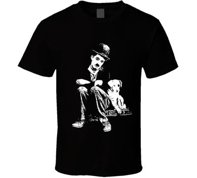 Charlie Chaplin A Dogs Life T-Shirt Mens Womens Tees Top