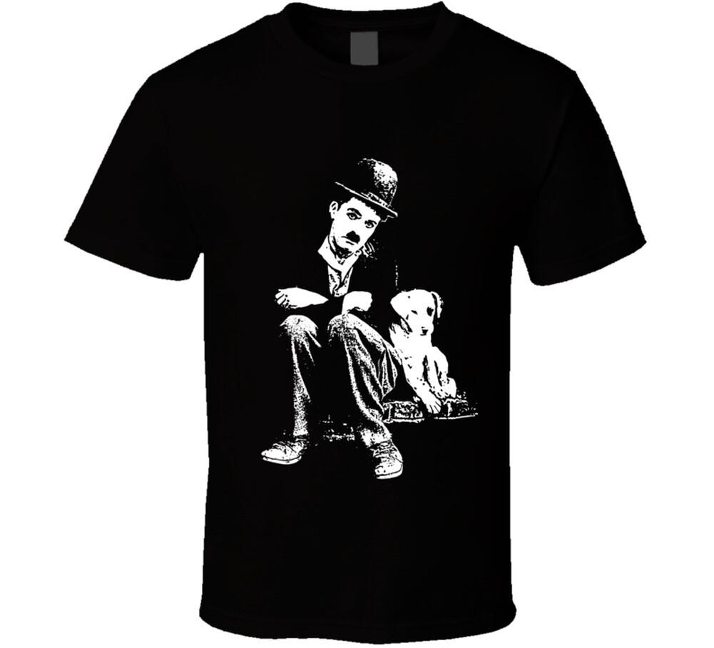 Charlie Chaplin A dogs Life T-Shirt Mens Womens Tees Top XL