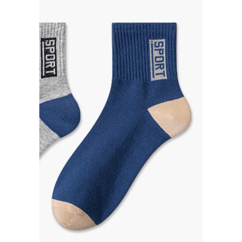 

Мужские весенне-летние повседневные спортивные трендовые дышащие сетчатые чулки, отводящие пот 1 pair темно-синий