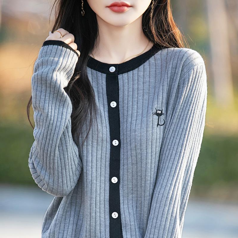 

Женский легкий кардиган из 50% шерсти и 50% шелка Mulberry — универсальный трикотаж на все 4 сезона для комфорта и стиля в любое время года L кадет серый