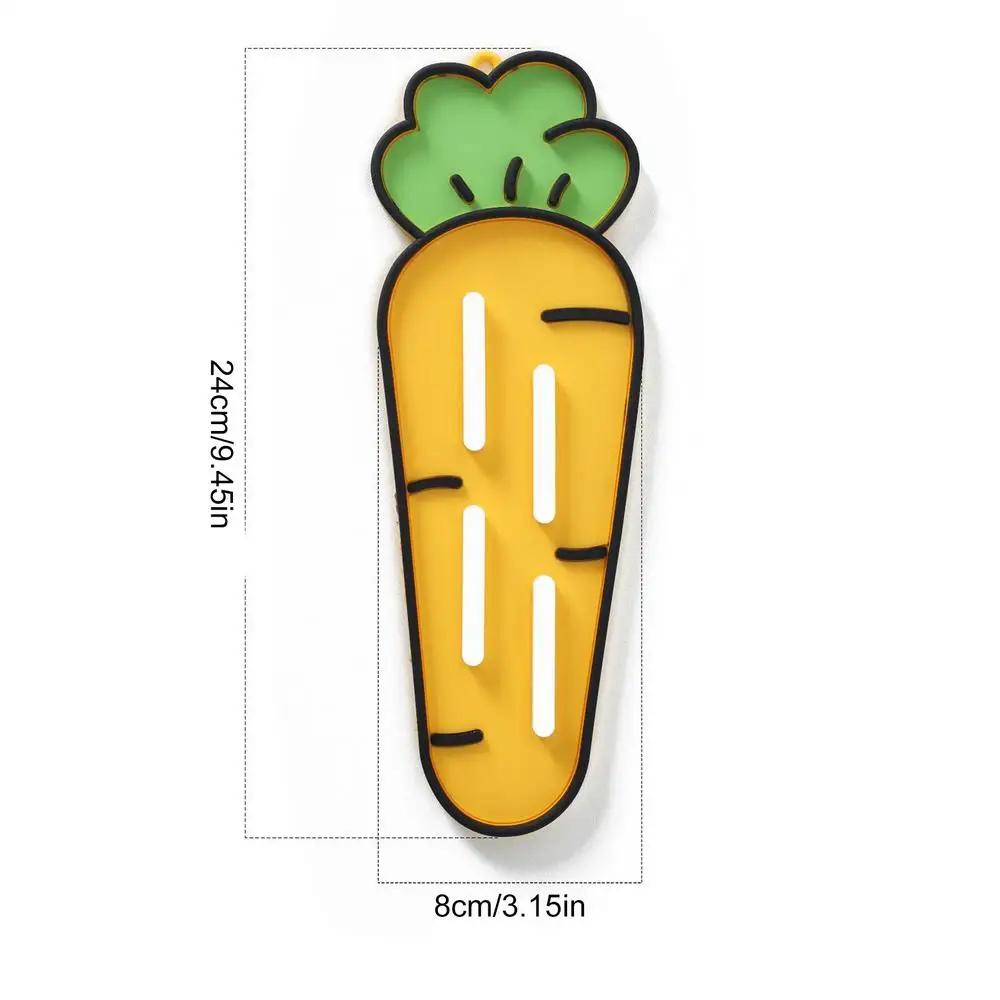 1pc Cute carrot silicone drying pad, draining, heat-insulating, anti slip, storage, suitable for kitchen, bathroom, dining table