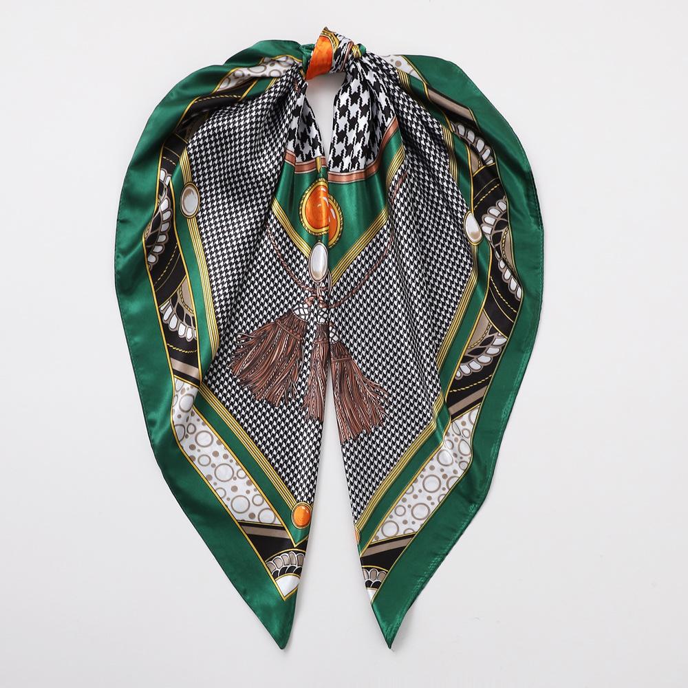 Vysoce kvalitní luxusní hedvábné šátky čelenka Šály Šála na krk pro ženy Řetízek Hedvábný šátek Dámská ozdobná šála