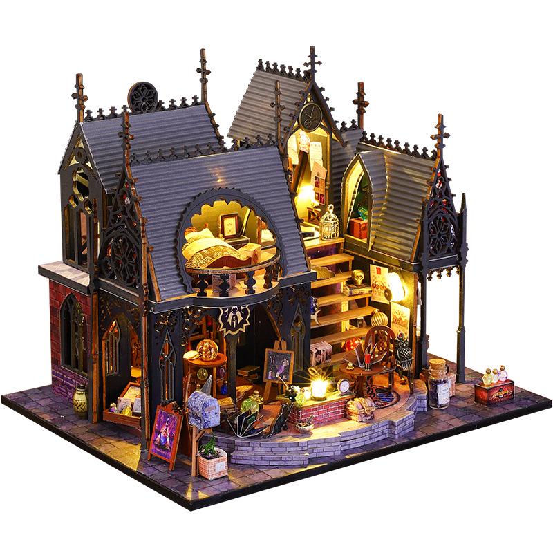 Jiate DIY Luna Magic House Model: Hand-Assembled Villa Ornament, Exquisite Decompression Gift for Adults.