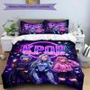 3PC Custom Name KPOP Star Dreams Bedding Set Duvet Cover Closure Includes 1 Duvet Cover & 2 Pillowcases for Bedroom