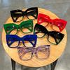 Stylish Jelly Color Cat Eye Glasses - Clear Lens Party Favors Decorative Spectacles Fashionable Accessory for Any Occasion