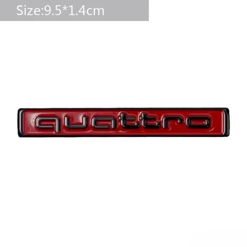 Car Quattro Front Grille Four-Wheel Drive Logo Styling for Audi A4 A4L 2020 2021 2022 2023 Rear Fender Stickers Auto Accessories