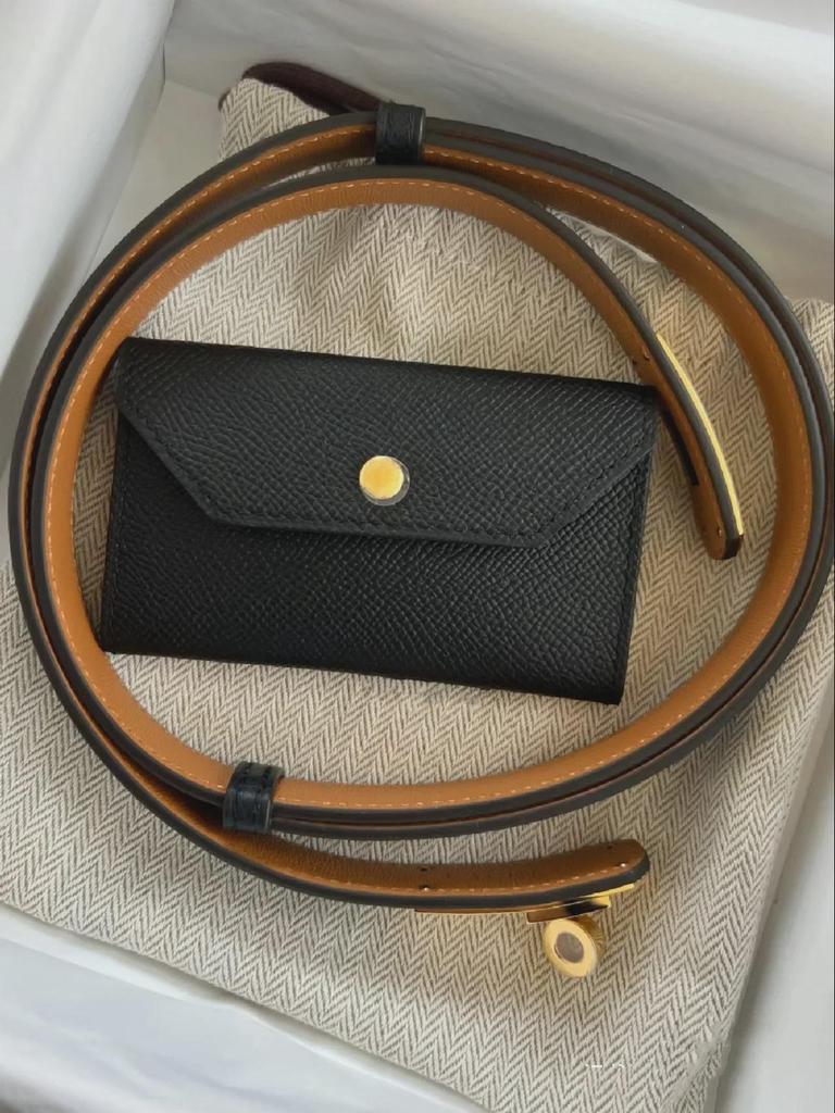 Ladies' High-End Cowhide Leather Belt and Waist Bag: Decorative Accessory for Coats, Dresses, and Trousers.