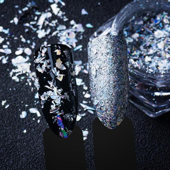0.2g Shiny Paillettes Foil Nail Art Glitter Sequins Mirror Powder Manicure Decor