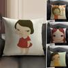 Art Master Y-Yoshitomo N-Nara Pillow Case Natural Linen Double-Sided Printing Sofa Home Decor Cushion Cover