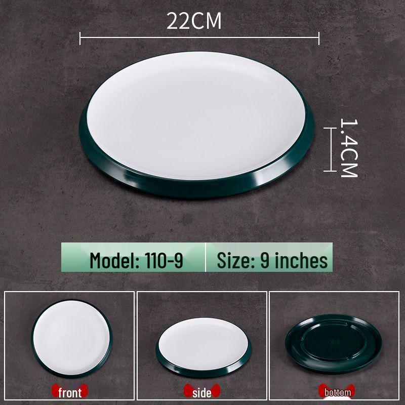 

Two-Color Melamine Round Plate for Restaurants and Hot Pots
