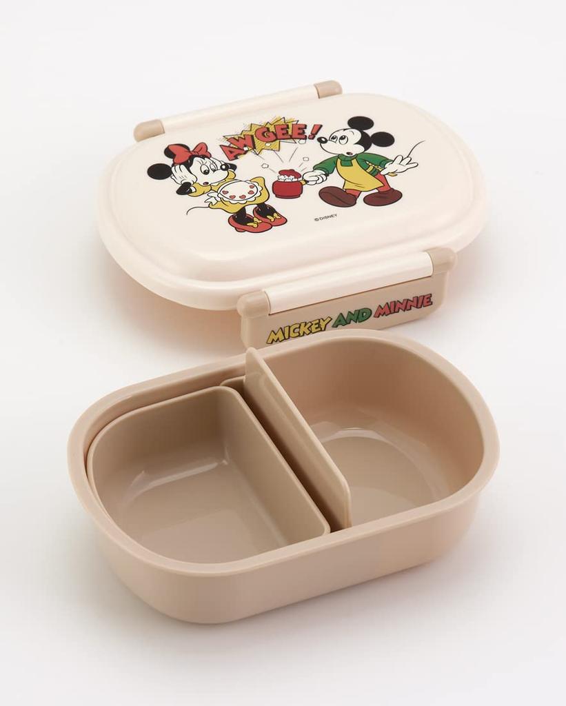 Skater Lunch 1 with Fluffy Meal Made in Disney Mickey Mouse Friends Cooking Kids' Box, Tier, 360ml, Inner, Dome-Shaped, Container, Antibacterial,