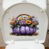 Pvc Pumpkin Halloween Flower Basket Closestool Sticker Living Room Decal Wall