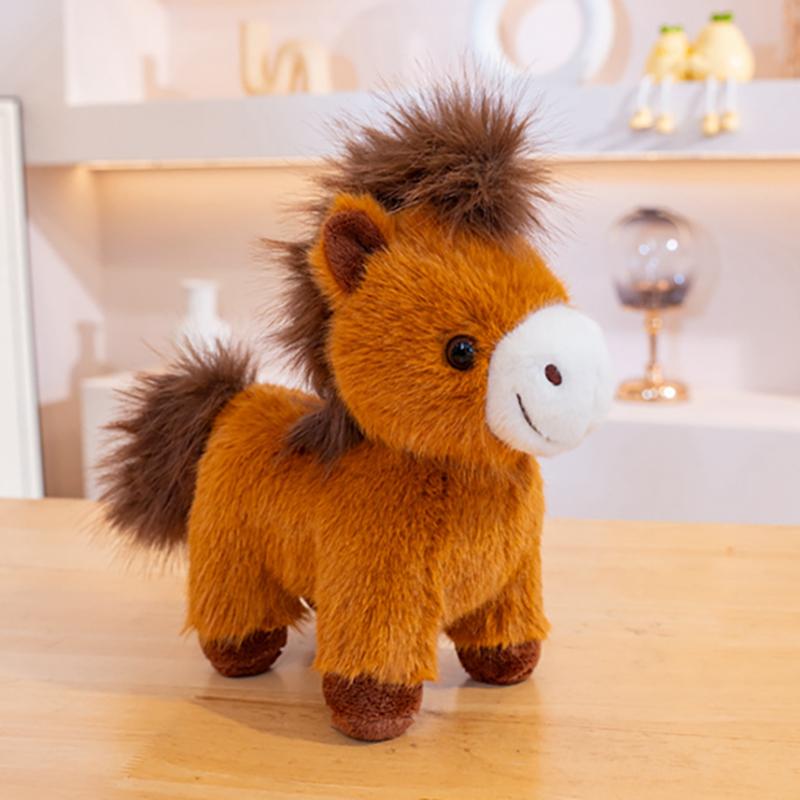 25/28cm Graduation Standing Horse Plush Toy Stuffed Bachelor Doctor Cartoon Animal Souvenir Mascot Classmate Gift