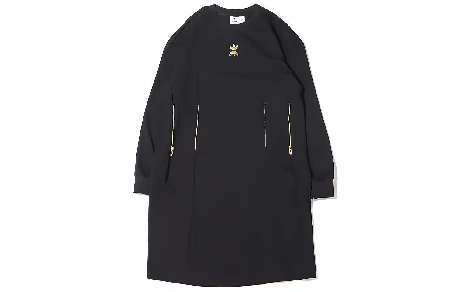 Adidas Originals Long Sleeved Dress Women s Black HG6656 34