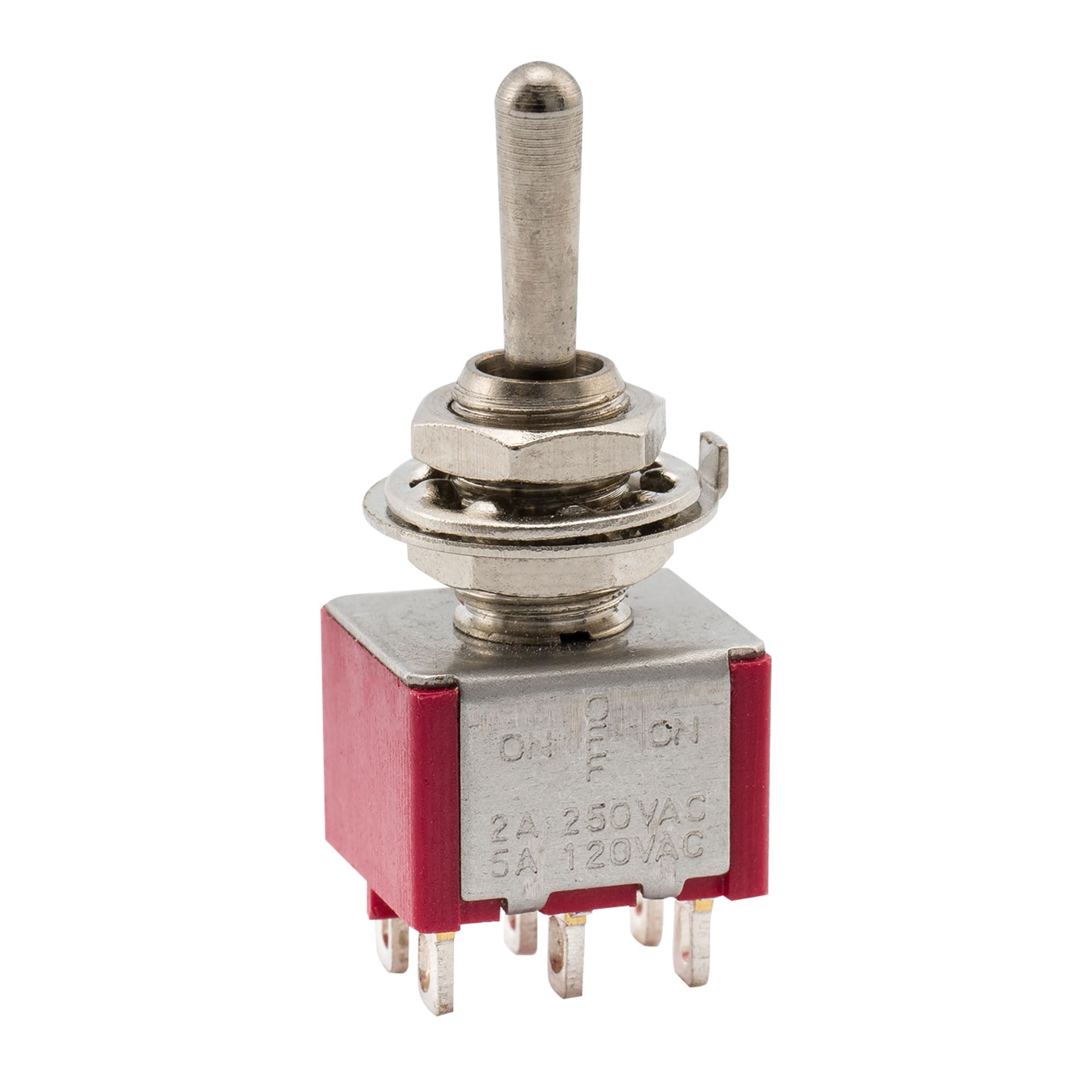 

Musiclily 3 WAY Mini Toggle Switch Red ON-OFF-ON, червоний