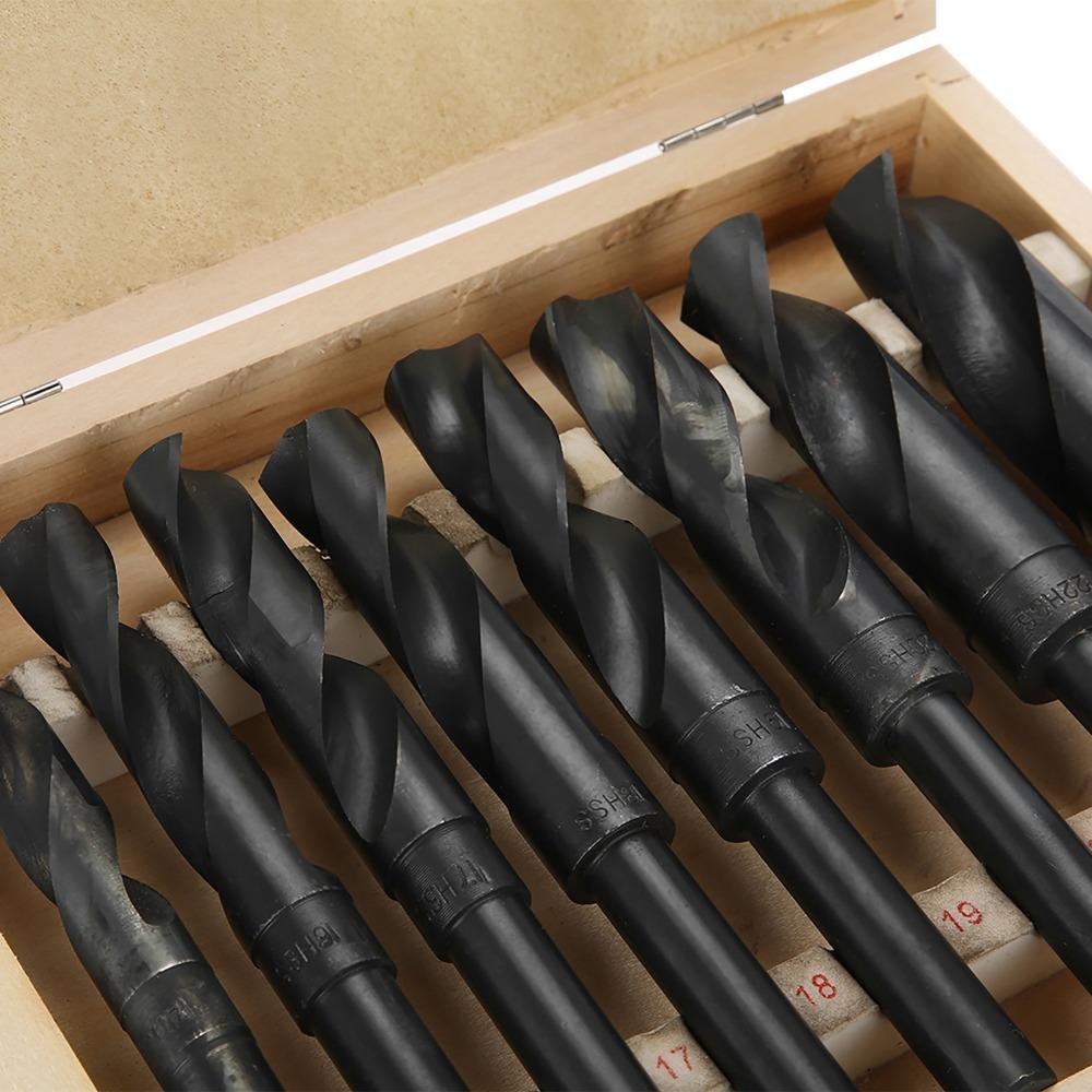 8pcs 14-25mm HSS Drill Bits Black Drill Bit Set Durable High Speed Steel Drill Bits  Metal