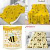 Soft Polyester Cartoon Bee Fleece Blanket For Childrens Bed And Couch Warm Cover