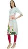 Bimba Women's Moss Georgette Floral Digital Printed Kurta Kurti Casual