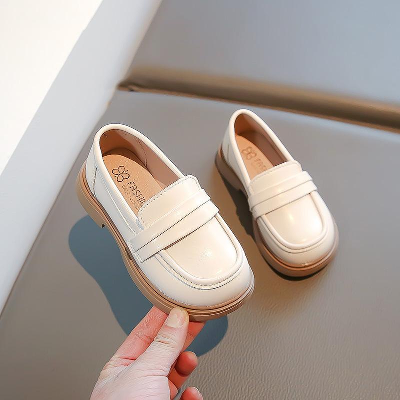 Summer spring and autumn jk single shoes British style baby black children's small leather shoes girls' shoes loafers 2025 new
