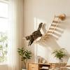Natural Wood Cat Climbing Ladder Bridge Tree Versatile for Cages Wardrobes Ideal for Playful Kittens Cat Furniture Accessories