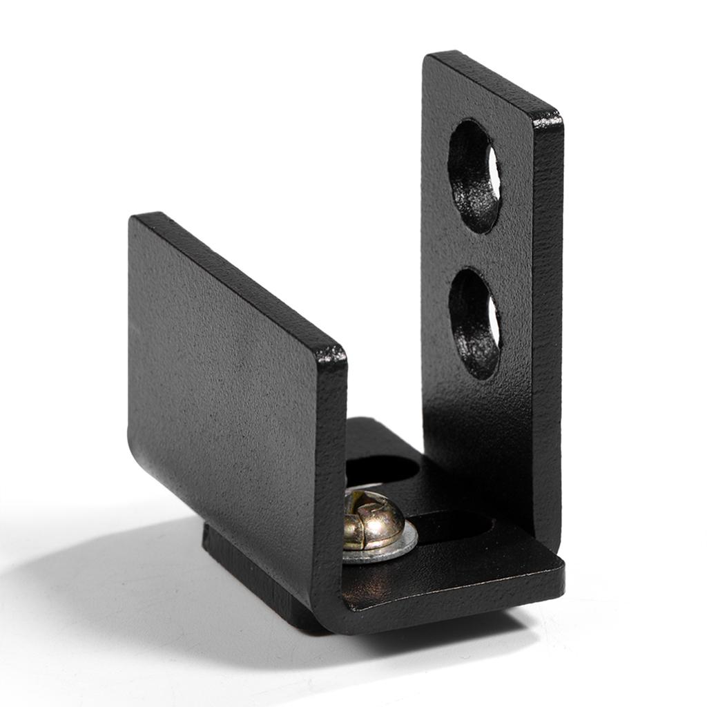 1pc Black Steel Hardware Sliding Barn Door Bottom Wall Mount Floor Guide with Screws